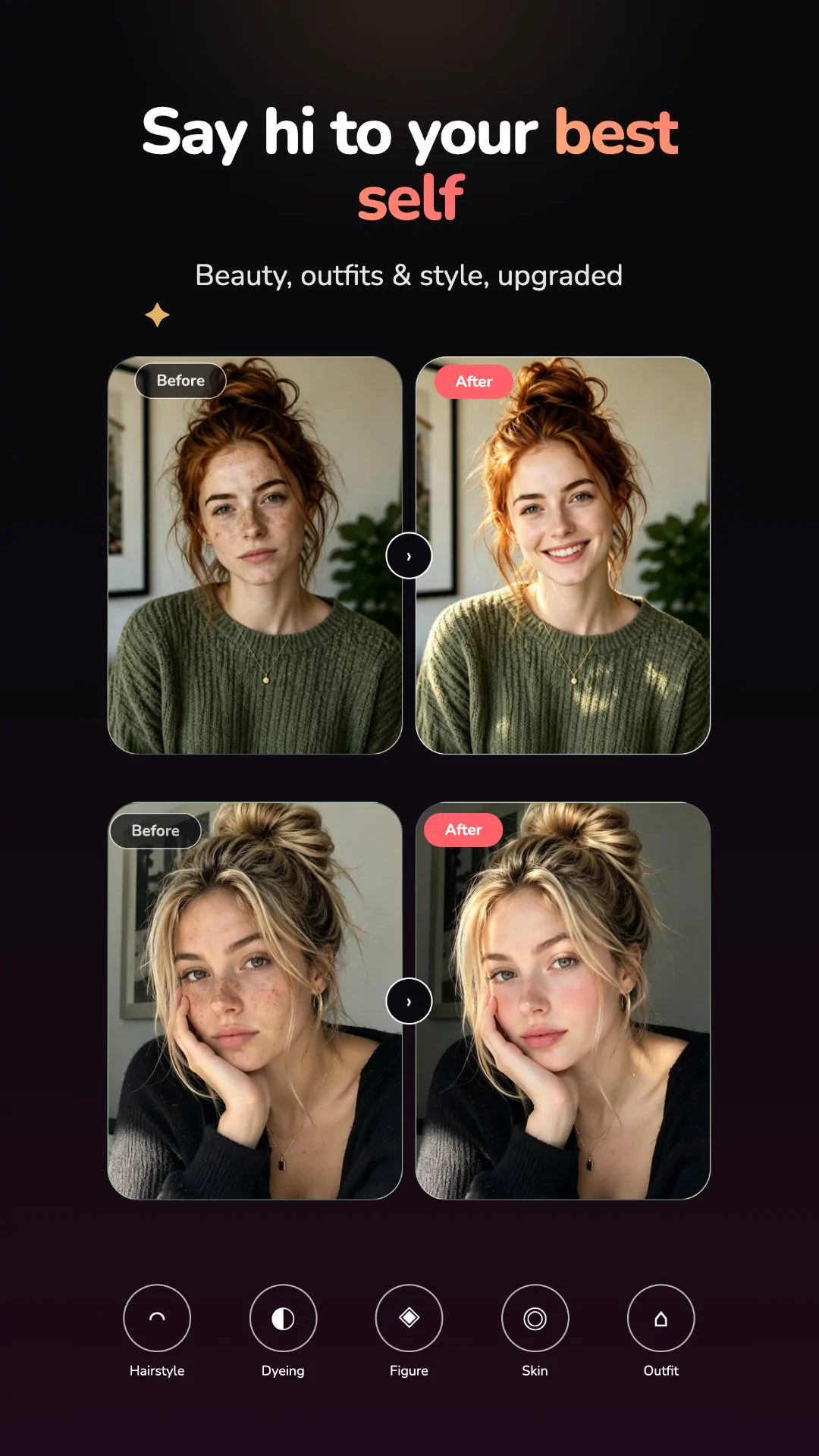 ChopBerry before-and-after photo editing preview